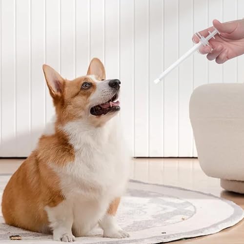 Sikweny 2 Stück Tabletteneingeber Katze Runder Griff Tablettengeber für Katzen Gabeldesign Medikamentenspender für Haustiere Klein und Tragbar für Ernährungscreme Weichkapsel Pillen Medikamente