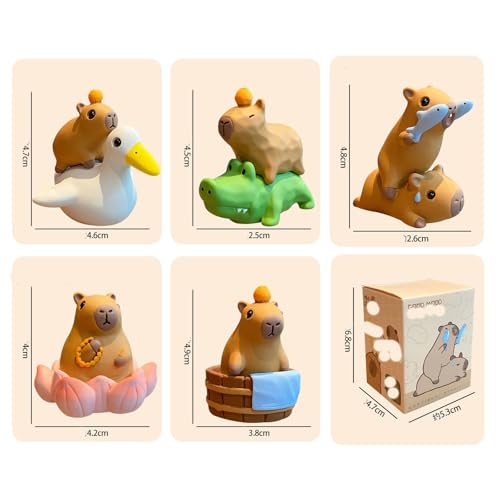 Image of Capybara Blind Box, Random Capybara Figurine for Collectors, Blind Bags for Girls, Cute Animal Blind Bag for Desk Decoration, Shelf Display and Gift Giving
