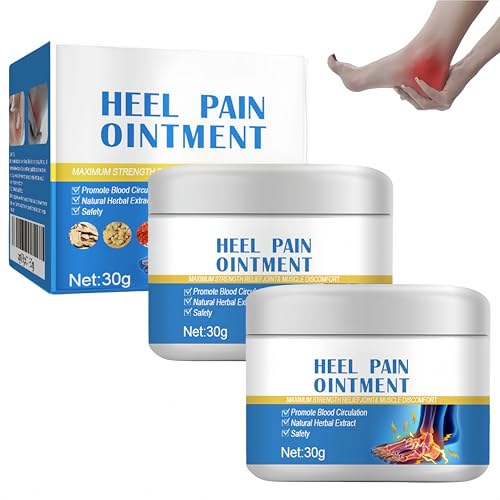 Ungüento para el Dolor de Talón, Hidratante para Pies Secos y Agrietados, Calma y Alivia, Extracto Natural para Hombres y Mujeres (2 Piezas)
