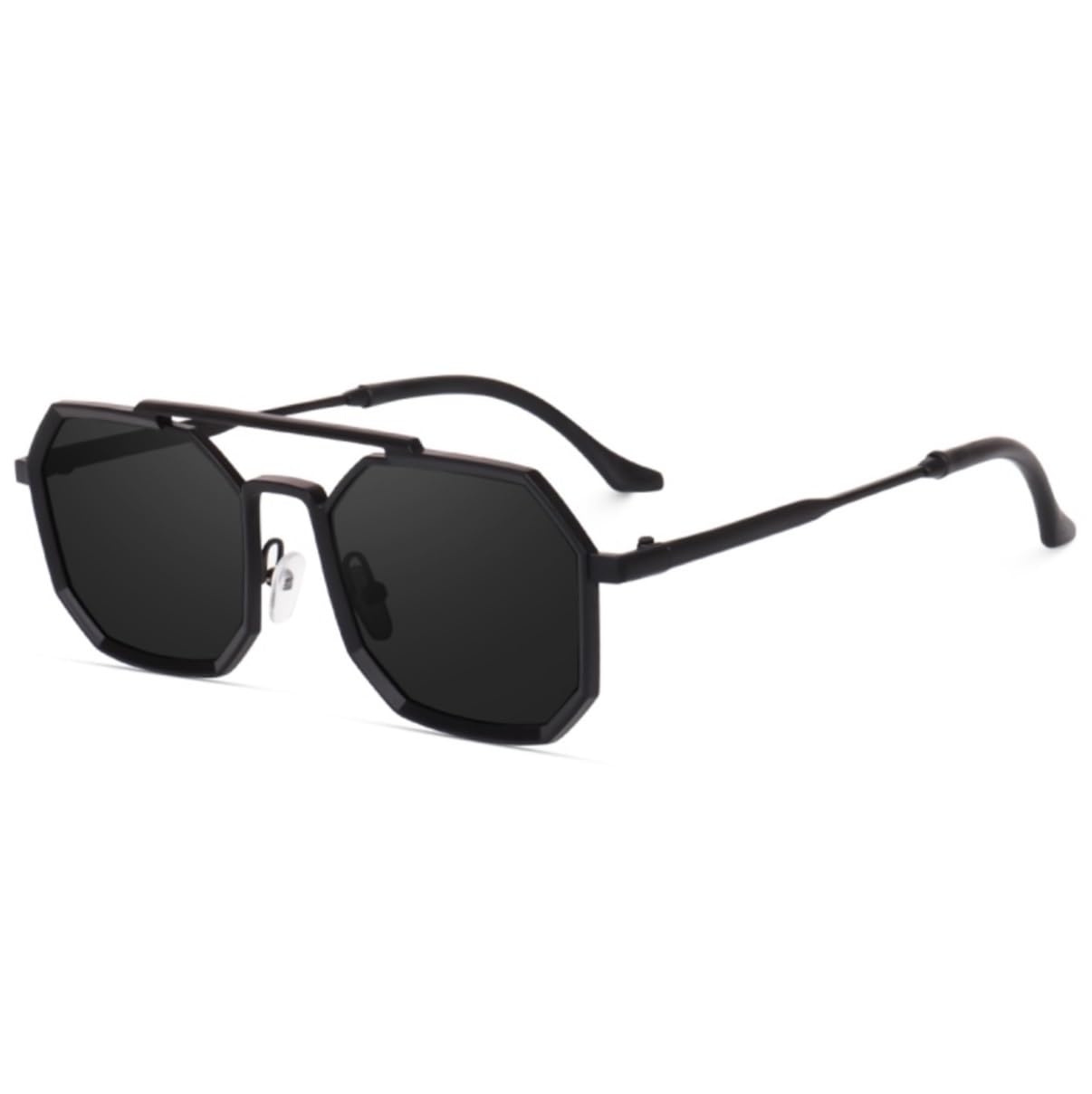 Hexagonal Polygon Metal Frame Stylish Sunglass Unisex-image-12