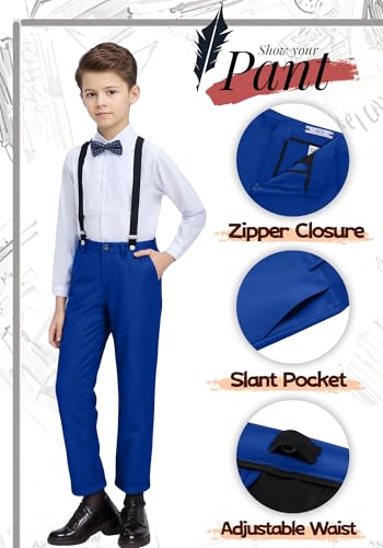Image of YuanLu Boys Suit Dress Clothes Ring Bearer Outfit Homecoming Dresses Boy Vest and Pants Set for Kids Wedding Tuxedo Suits