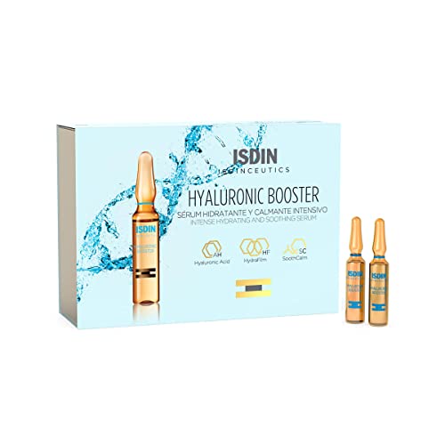 Isdinceutics Hyaluronic Booster, Sérum facial hidratante y calmante intensivo, 30 ampollas (690019066)