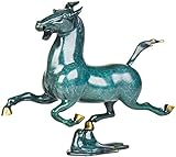 DYG Chinesische Pferde-Statue Tierskulptur Home Office Desktop Dekoration Reichtum und Erfolg Glück Sammlerstück Geschenk Feng Shui Dekoration