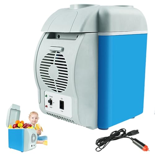 Refinete del automóvil, refrigerador de automóvil, refrigerador portátil de calefacción/enfriamiento de 7.5L con correa, enchufe de enfriador de 12V para acampar en la preservación de la leche matern