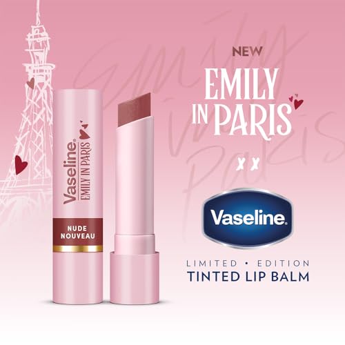 Image of Vaseline Nude Nouveau Emily in Paris Limited Edition Nude Tinted Lip Balm Stick 3g (Pack of 3)