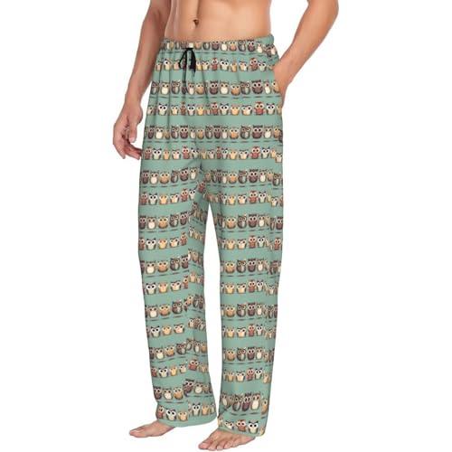 Pantalon de pyjama homme chouettes idée cadeau nuit confortable - 3