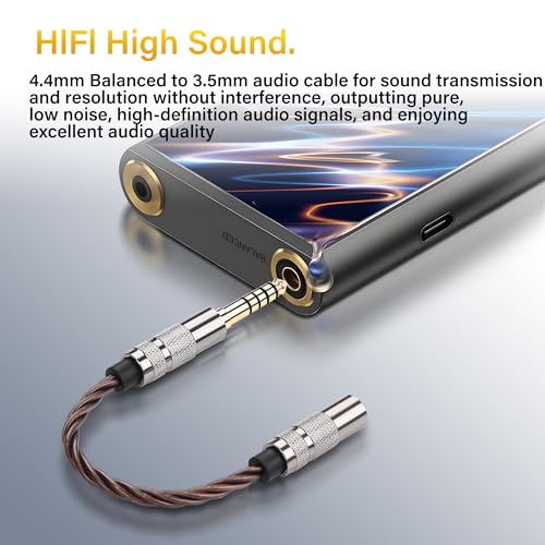 Cable adaptador de audio 4.4mm a 3.5mm SinLoon 15cm miniatura 4
