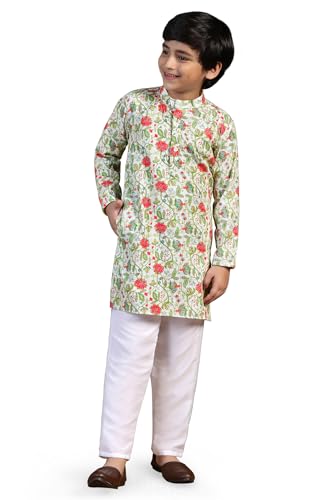 Image of Fashion Dream Boy Teal Kurta Pyjama Set|Boy Kurta Set|Kurta Pyjama Set
