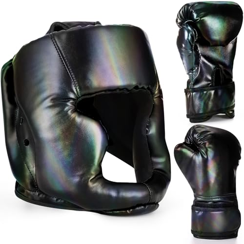 Image of Arrowbash Boxing Headgear and Gloves Set for Kids 6oz Boxing Gloves and Wrestling Headgear Sparring Equipment for Boxing Kickboxing Muay Thai BJJ Karate Training
