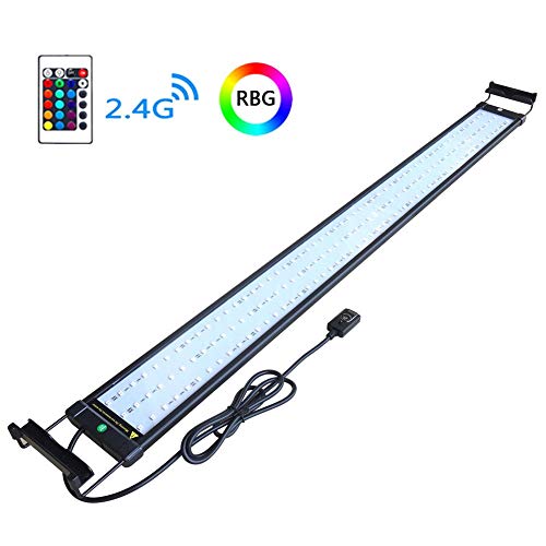 COODIA Aquarium Hood Lighting Color Changing Remote Controlled Dimmable RGBW LED Light