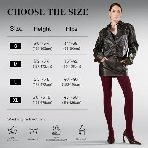 Image of MANZI Women's 2-6 Pairs Opaque Control Top Tights Comfort Stretch Pantyhose