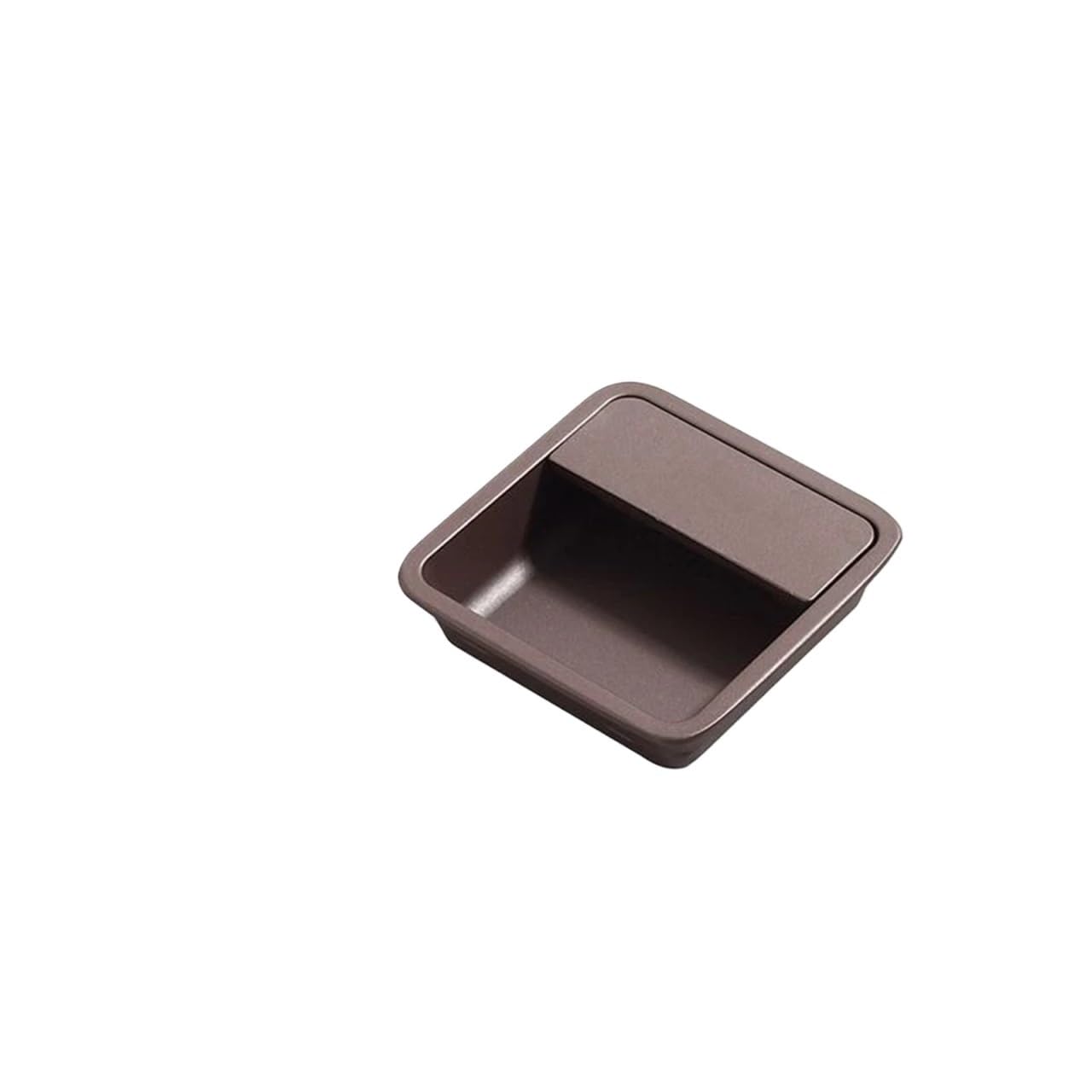 ATEUXOL Recessed Door Handles Modern Sliding Door Concealed Handle Slotted Embedded Buckle Furniture Handles Wardrobe Push Pull Hidden(Coffee 57mm)