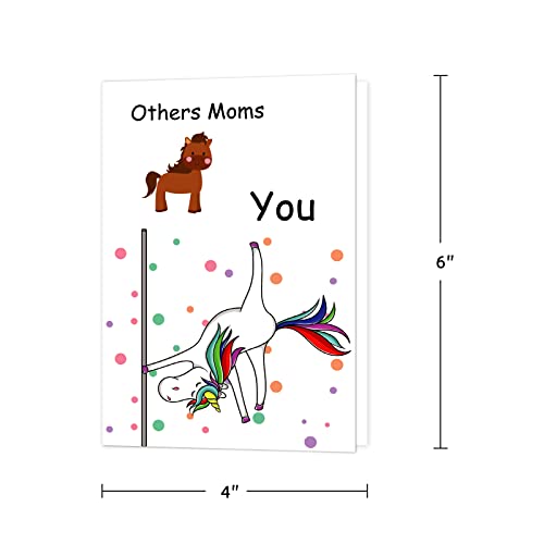 Hohomark Funny Mothers Day Card 4Inchx6Inch Unicorn Mothers Day Greeting Cards For Mom,Others Moms You,Mom Gifts From Daughter Son Funny Birthday Card For Mom Women With Envelope (Mqj-Hk-Djs-Bai) #TOP6