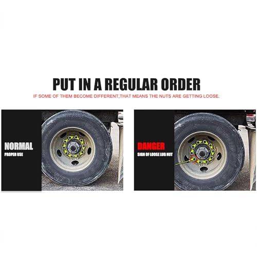 Image of Loose Wheel Nut Indicator for 33MM Lug Nuts,Green