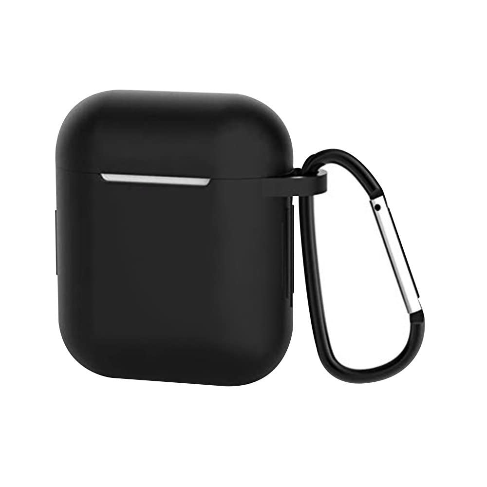 Happy Trend Apple AirPods 2/1 Nesil Uyumlu Kılıf Silicone Fit (Silikon) Black