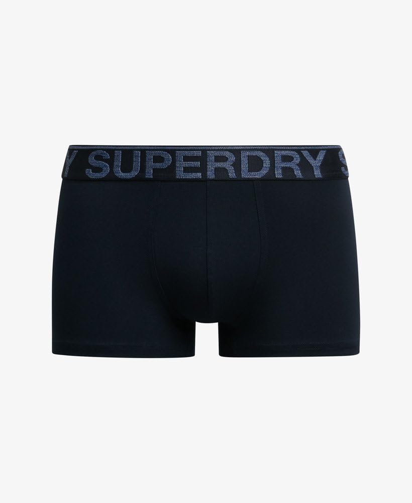 Superdry Męskie majtki z bawełny organicznej, trójpak, granatowe, XXL