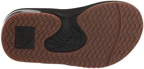 Reef Kids Boys Sandals, Little Fanning, Black/Silver, 11 | Image 3