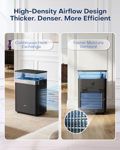 Image of avylo 5000 Sq.Ft Dehumidifier for Basement with Pump and Drain Hose, Max 90 Pint /D, Black | Energy Star Most Efficient 2025,5000 Sq.Ft Dehumidifier,Top Mounted 2.11Gal Tank,3 Drainage Option,Auto Shut Off,Auto Defrost