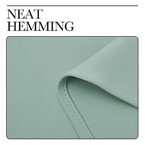 Image of NICETOWN Small Window Curtains for Bedroom, Seafoam Green Window Treatment Thermal Insulated Solid Grommet Room Darkening Drapes for Kitchen Home Office (Set of 2, W42'' by L63'' Each Panel)