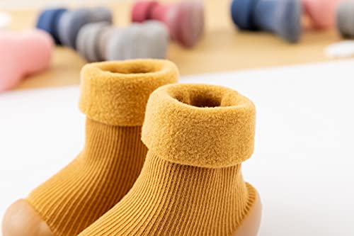 Betadog Toddler Baby Boys Girls Floor Socks Anti Slip Thick Knee High Cotton Sock Toddler Walking Socks Autumn and Winter4