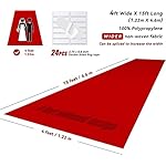 Red Carpet Runner for Party, 4X15 ft, 130 GSM Felt Non-Woven with Double-Sided No Traces Adhesive Sticke, Aisle Runner for Wedding, Movie Theme Party Decos, Red Runway Rug for Prom - Image 2