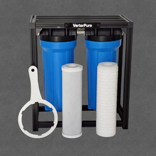 Image of Replacement Water Filters Two Pack, 10inch 2.5 inchx10 inch, with 5.0 Micron Coconut Shell Carbon Block and 0.2 Micron Filter