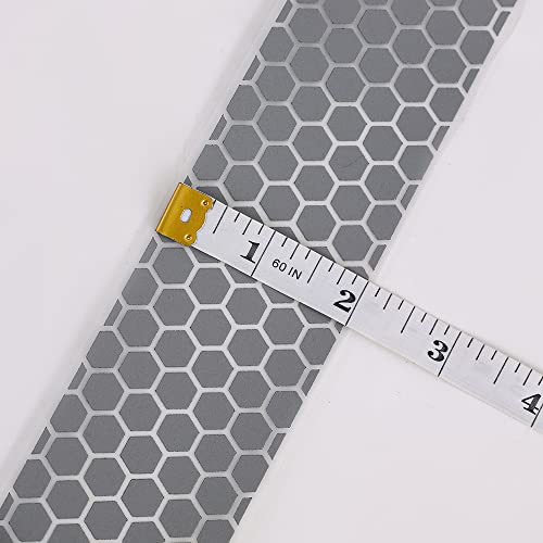 NOZUONO High Visibility Iron On Silver Reflective Heat Transfer Vinyl Tape for Clothing Honeycomb-Shaped (2 Inch x 10 Yard)