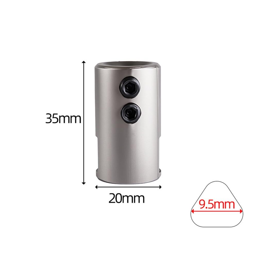 Asta di prolunga per punte da 150 mm 300 mm per sega a tazza con manico triangolare da 9 a 9,4 mm, adattatore a doppia vite in metallo per lavorazione del legno, argento