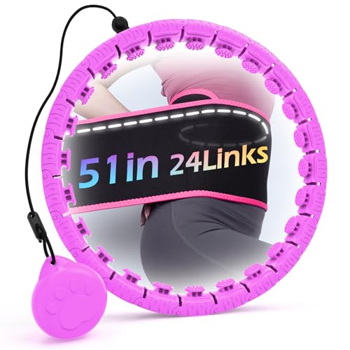 JLoibao Weighted Hula Circle for Adults Weight Loss with Sweat Belt, Infinity Fitness Hoop Plus...