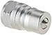 Eaton Hansen 4KP26BS192 Steel ISO-B Interchange Hydraulic Fitting, Plug with Valve, 1/2"-14 BSPP Female, 1/2" Body, EPDM Seal