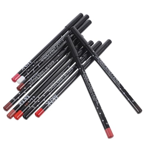 FRCOLOR Makeup Lip Liner 12 Colors Waterproof Eye Liner Lip Shaping Pencil Pencils for Ladies
