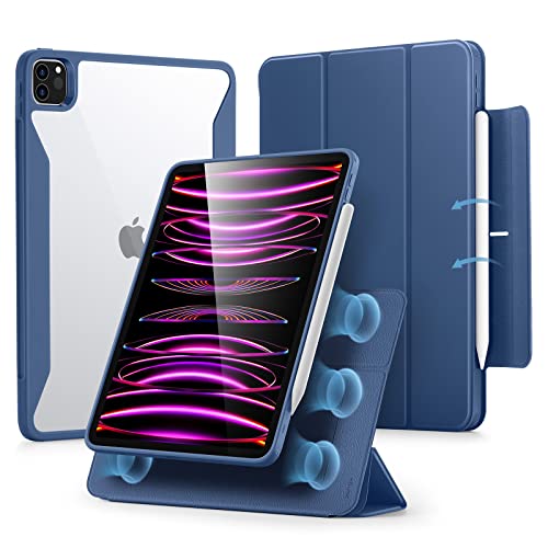 Étui hybride iPad Pro 12,9" ESR Rebound 360 avec coque amovible et support vertical - Bleu Marine
