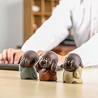 Amazon.co.jp: Fmtop-JP お坊さん 人形 置物 ミニチュア 僧侶 陶器製