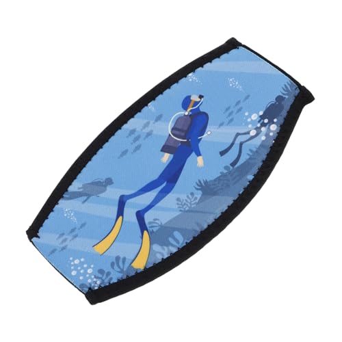DINHEAROM Fish Print Neoprene Strap Cover for Diving Mask and Scuba Strap Protects Hair and Mask for Snorkeling and Deep Diving Activities