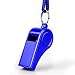 Hipat Whistle with Lanyard, 2 Packs Blue Plastic Whistles, Extra Loud Sports Whistles Great for Coach, Referee, Basketball, Lifeguard, Survival