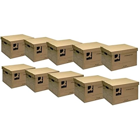 Q-Connect Brown Archive Storage Box Pack of 10 Cover