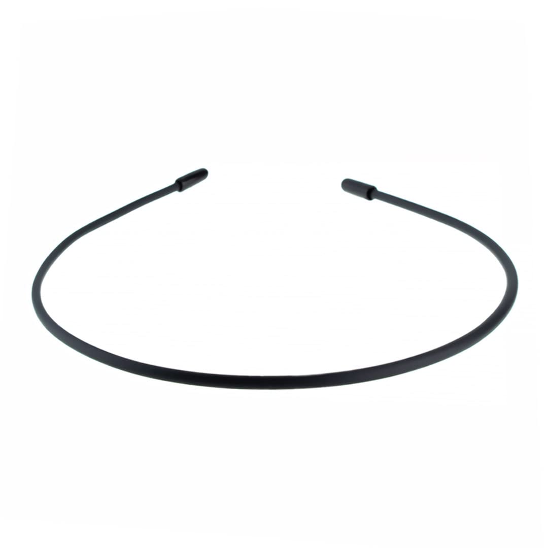 Cerchietto Capelli Nero Donna e Uomo Antiscivolo Sottile In Silicone Confezione da 1 Hairband Leggero Comodo Flessibile