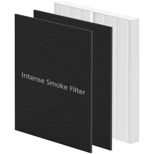AP-1512HH & 200M Filter Compatible with Coway Airmega AP-1512HH and 200M Air Purifiers, Compared to Part # 3304899, 1 Efficient Filter and 2 Intense Smoke Pre-Filters, Black