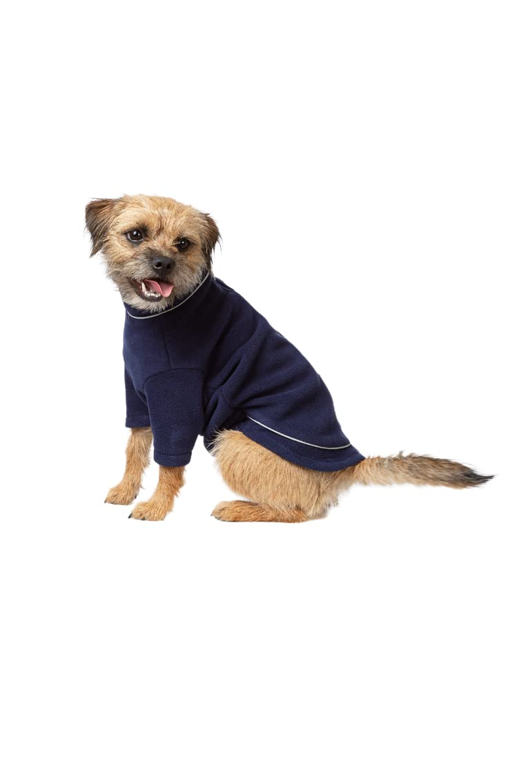 Fleece Dog Jumper Puppy Jacket Winter Coat XS, S, M, L, XL Pet Clothes Rydale 18 Colours (X-Small, Navy) — image 1
