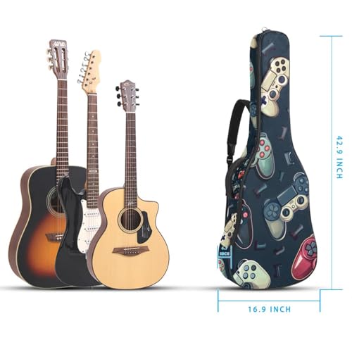 Sac guitare acoustique étanche protégeant des chocs avec éponge épaisse et zips