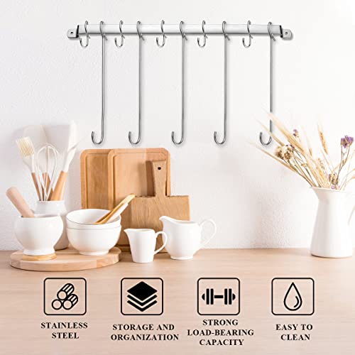 Evanda Coffee Mug Holder, Mug Holder Wall Rack, For Kitchen Dining Room, Wall Mounted Kitchen Rail With 5 Long Hooks And 5 Short Hooks. #TOP2