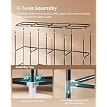 SONGMICS Portable Closet, Wardrobe Closet Organizer with Cover, 4 Hanging Rods and Shelves, 4 Side Pockets, 66.9 x 17.7 x 65.7 Inches, Large Capacity for Bedroom, Living Room, Ink Black URYG094B02 - Image 5