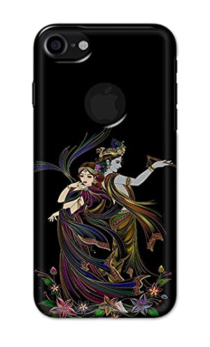 Image of Lord Radha and Krishna Hard Back Case Cover for Apple iPhone 7 Logo (4.7 inch) / iPhone 8 Logo (4.7 inch), A1778, A1660 Back Cover -(J5) VNS2223