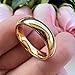 TUTISS 5mm Gold Tungsten Rings for Men Women Engagement Wedding Bands Domed Polished Comfort Fit Size 11