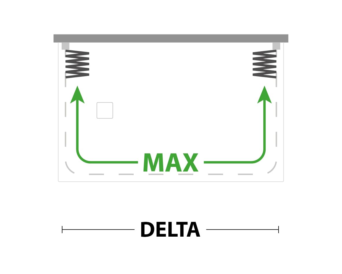Easy Box Delta Sopravasca con apertura a soffietto centrale h 153 cm "Made in Italy" (bianco, 80x190x80)