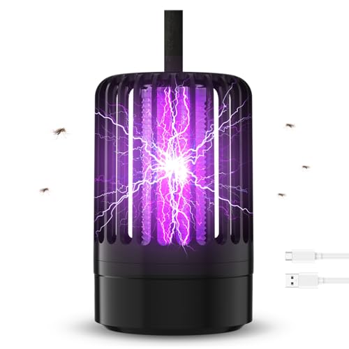 Lampara Antimosquitos Electrico Mata Mosquitos Electrico 4200V UV Matamosquitos IPX4 Impermeable para Interior y Exterior Antimosquitos Electrico
