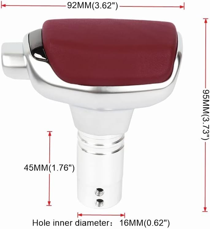 YOURKARTS.COM Leather Car Gear Shift Knob – Automatic Transmission Gear Knob with Smooth Grip Finish for Stylish Interior Upgrade | Universal Fit | car Accessories 2025 2
