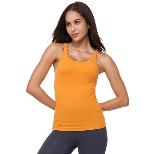 Image of sphinx cat Yoga Racerback Tank Top for Women with Built in Bra,Women's Padded Sports Bra Fitness Workout Running Shirts