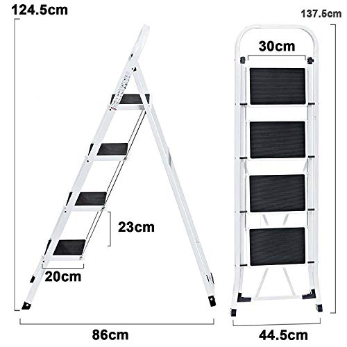 Marchepied pliable en acier 4 marches pour maison et bureau