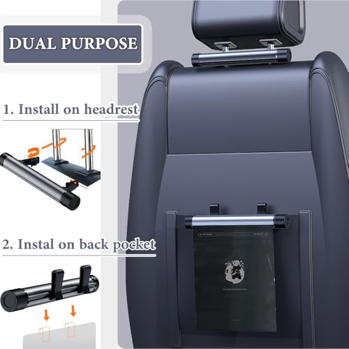 Image of Aluminium Alloy Car Trash Can, 2L Grey, Collapsable, Portable, Hang on Seat Back